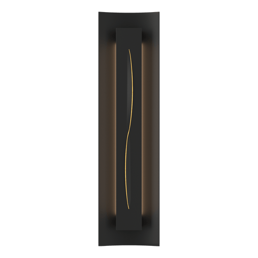 Gallery Sconce - Black - Amber Glass by Hubbardton Forge