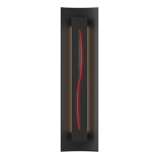 Gallery Sconce - Black - Red Glass by Hubbardton Forge