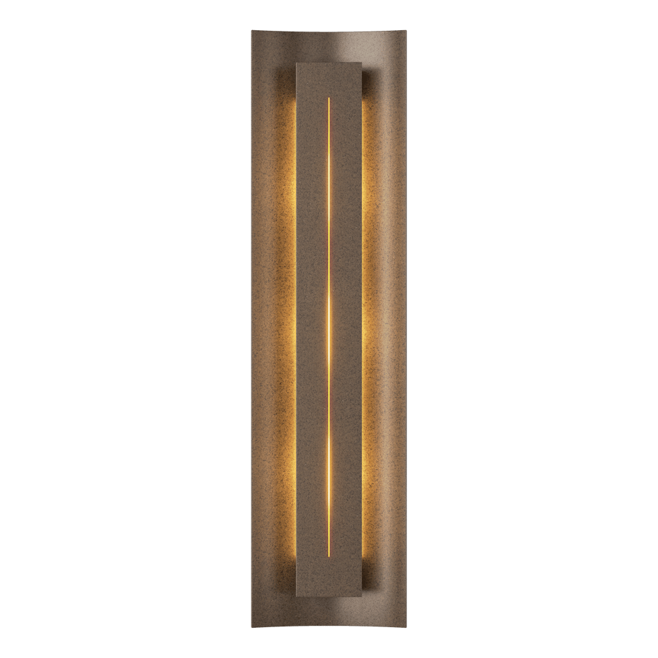 Gallery Sconce - Bronze - Ivory Art Glass by Hubbardton Forge