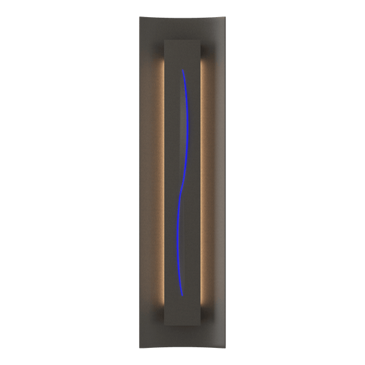 Gallery Sconce - Dark Smoke - Blue Glass by Hubbardton Forge