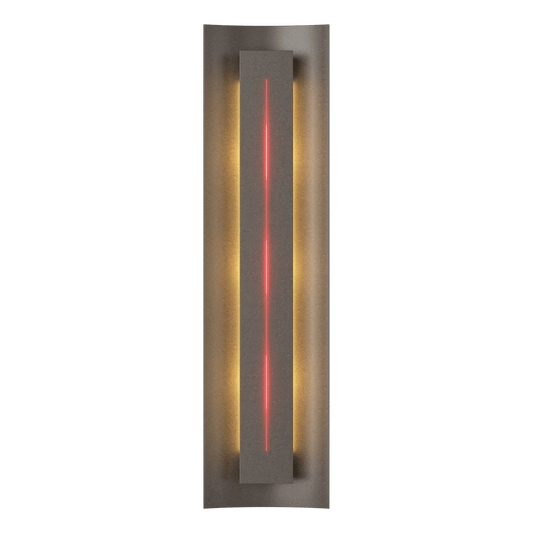 Gallery Sconce - Dark Smoke - Red Glass by Hubbardton Forge