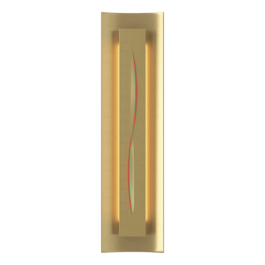 Gallery Sconce - Modern Brass - Red Glass by Hubbardton Forge