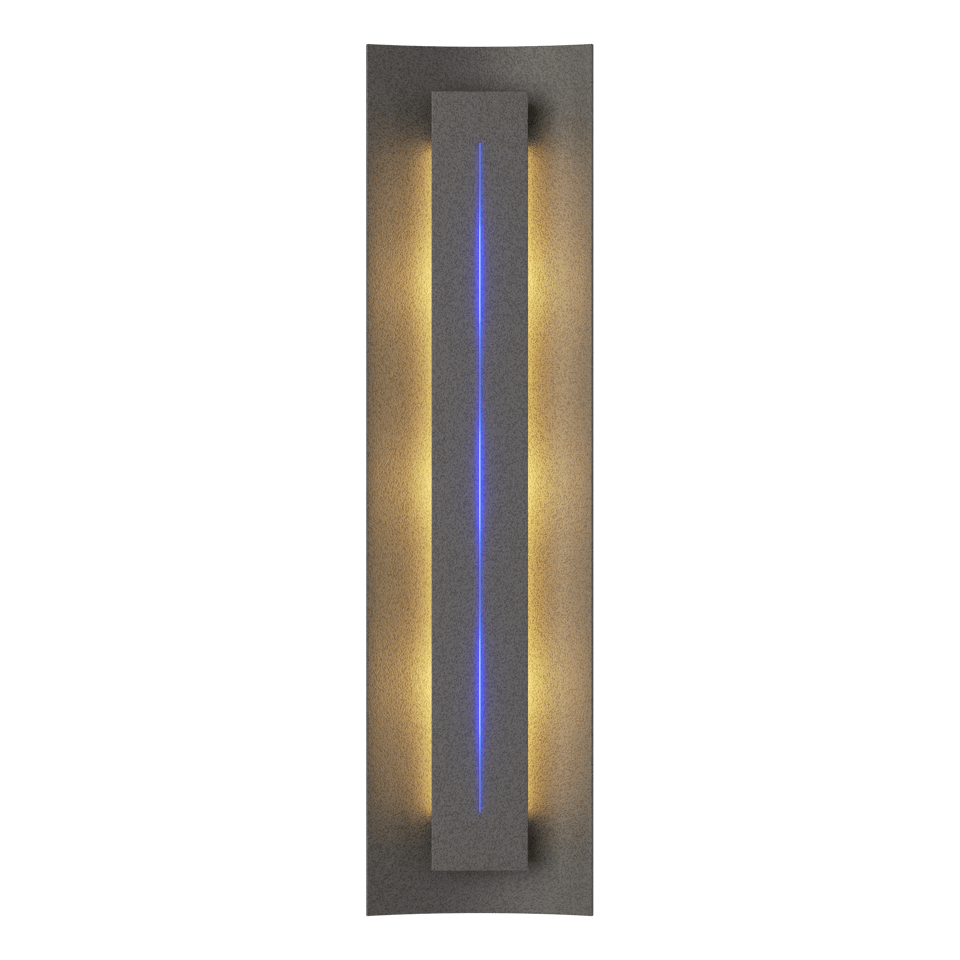 Gallery Sconce - Natural Iron - Blue Glass by Hubbardton Forge
