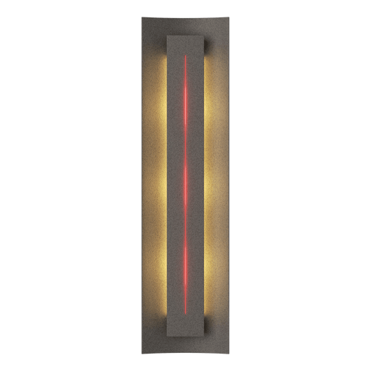Gallery Sconce - Natural Iron - Red Glass by Hubbardton Forge