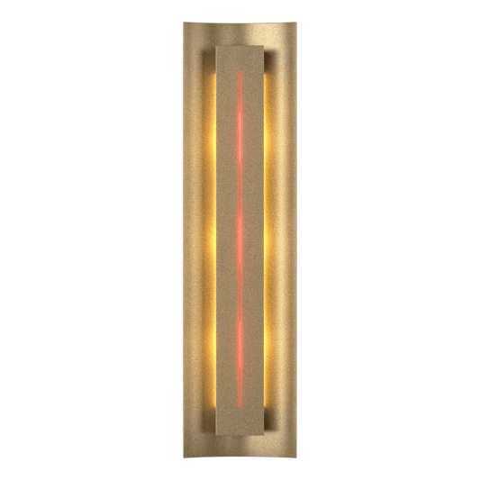 Gallery Sconce - Soft Gold - Red Glass by Hubbardton Forge
