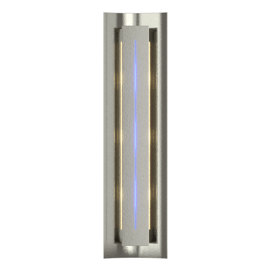 Gallery Sconce - Sterling - Blue Glass by Hubbardton Forge