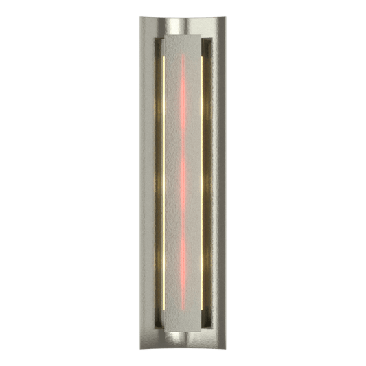 Gallery Sconce - Sterling - Red Glass by Hubbardton Forge