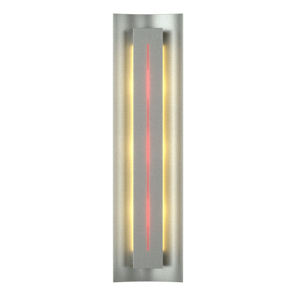 Gallery Sconce - Vintage Platinum - Red Glass by Hubbardton Forge