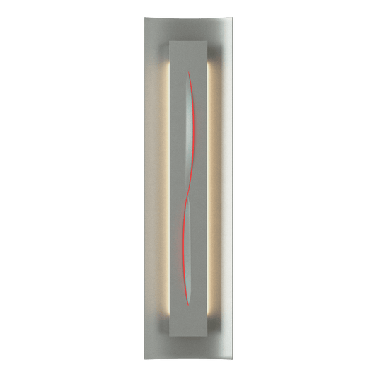 Gallery Sconce - Vintage Platinum - Red Glass by Hubbardton Forge