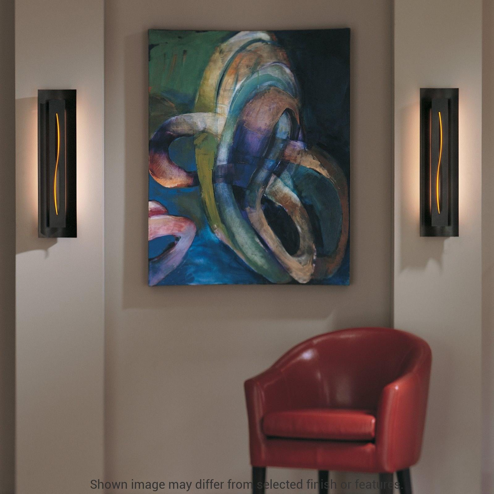 Gallery Sconce - White - Red Glass by Hubbardton Forge