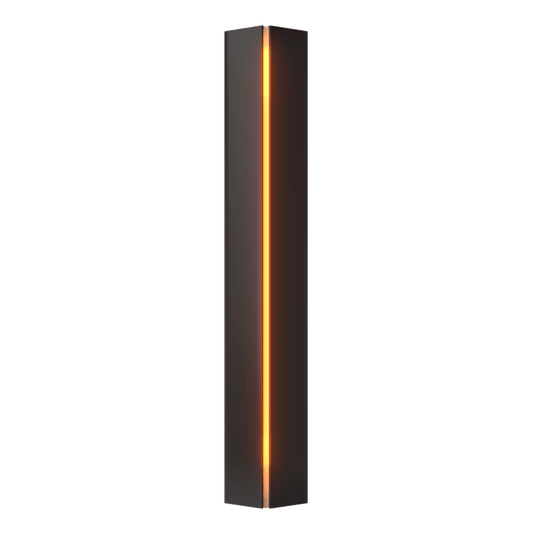 Gallery Small Sconce - Black - Amber Glass by Hubbardton Forge