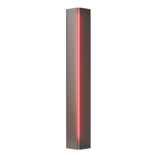 Gallery Small Sconce - Dark Smoke - Red Glass by Hubbardton Forge