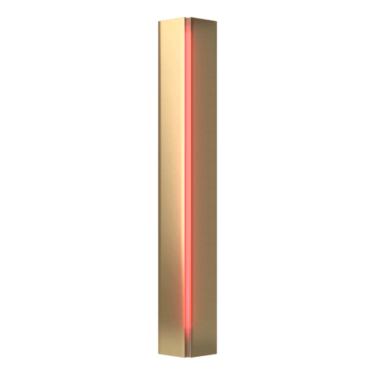 Gallery Small Sconce - Modern Brass - Red Glass by Hubbardton Forge
