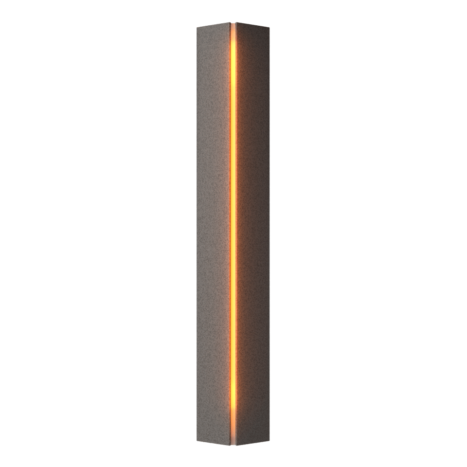 Gallery Small Sconce - Natural Iron - Amber Glass by Hubbardton Forge