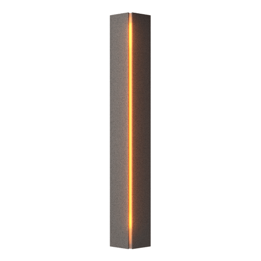 Gallery Small Sconce - Natural Iron - Amber Glass by Hubbardton Forge