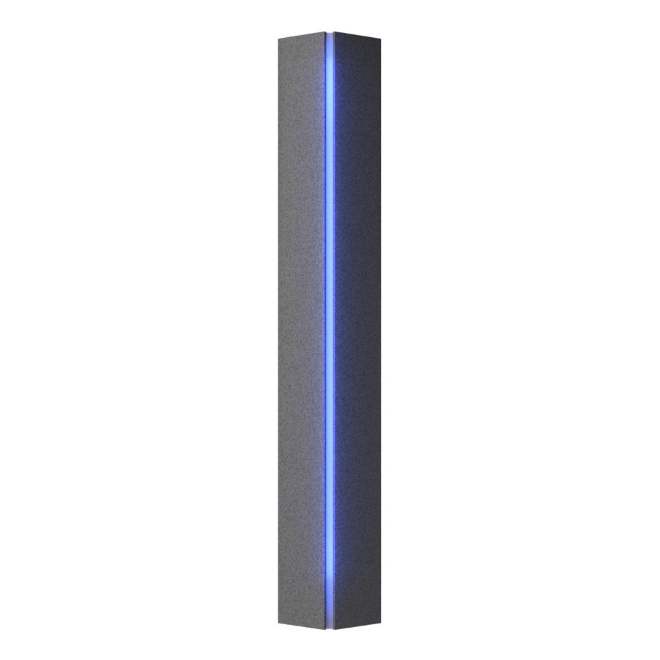 Gallery Small Sconce - Natural Iron - Blue Glass by Hubbardton Forge