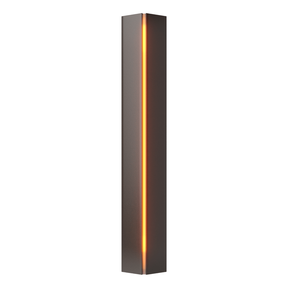 Gallery Small Sconce - Oil Rubbed Bronze - Amber Glass by Hubbardton Forge
