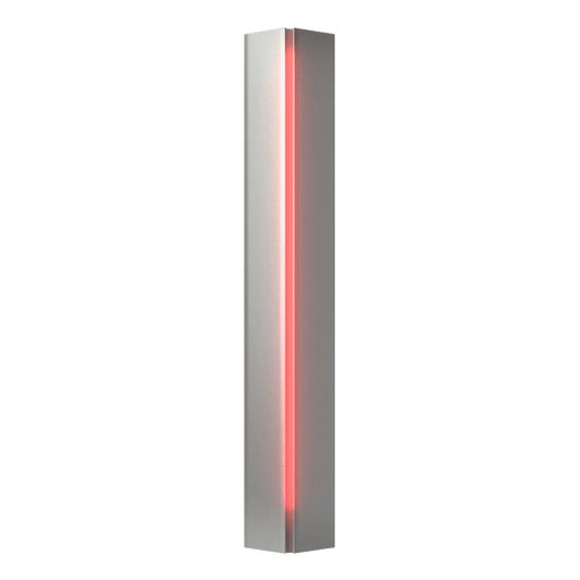 Gallery Small Sconce - Vintage Platinum - Red Glass by Hubbardton Forge