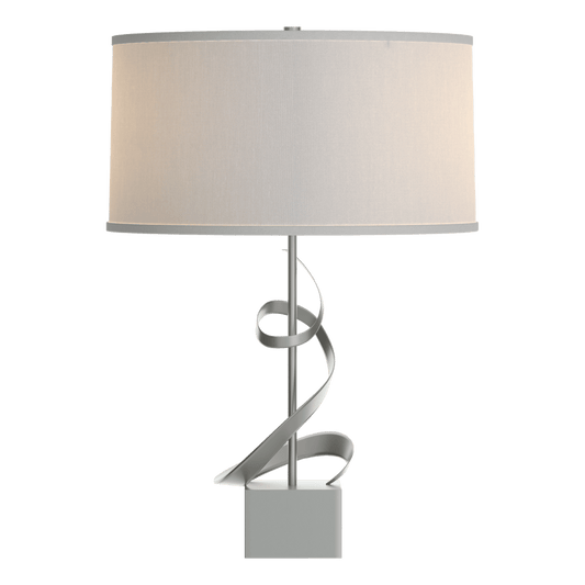 Gallery Spiral Table Lamp - Vintage Platinum - Natural Anna Shade by Hubbardton Forge