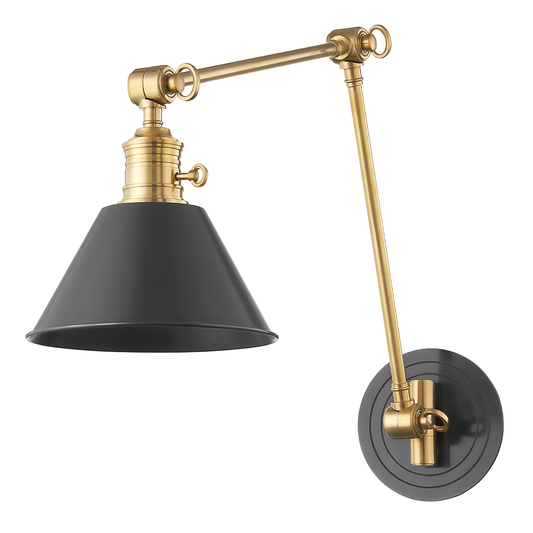 Garden City Large Adjustable Wall Sconce - Aged Old Bronze by Hudson Valley Lighting