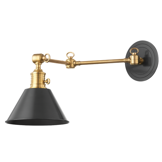 Garden City Small Adjustable Wall Sconce - Aged Old Bronze by Hudson Valley Lighting