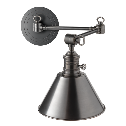 Garden City Small Adjustable Wall Sconce - Old Bronze by Hudson Valley Lighting