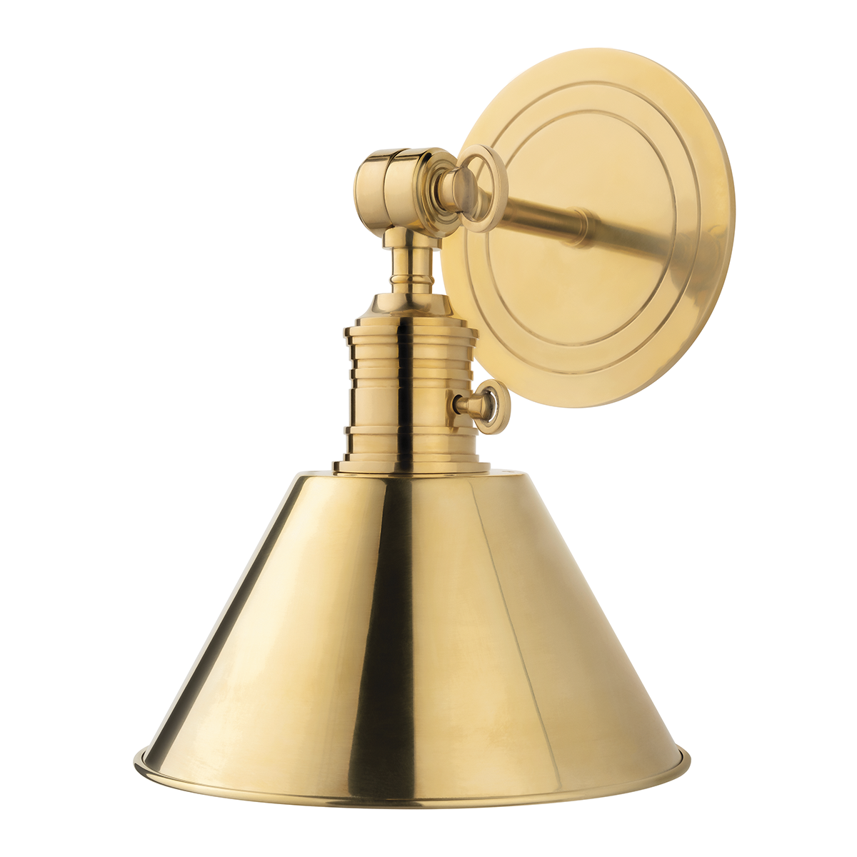 Garden City Wall Sconce - Metal Shade - Aged Brass by Hudson Valley Lighting