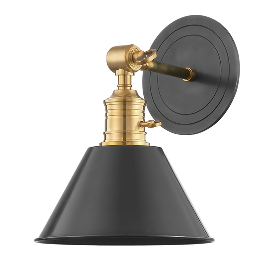 Garden City Wall Sconce - Metal Shade - Aged Old Bronze by Hudson Valley Lighting