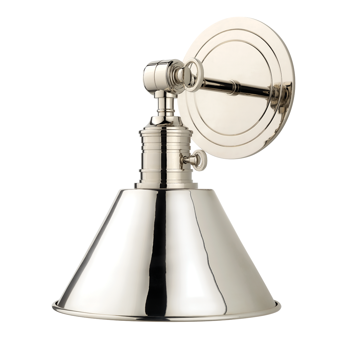 Garden City Wall Sconce - Metal Shade - Polished Nickel by Hudson Valley Lighting