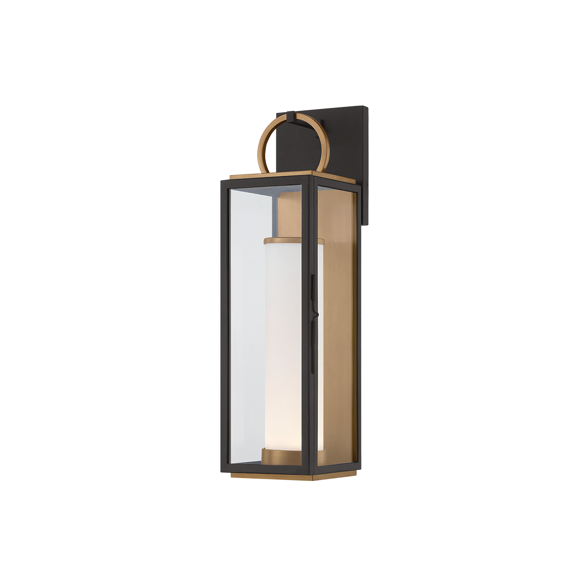 Gareth Wall Sconce - 1-Light - Patina Brass/Textured Black - Troy Lighting B6718-PBR/TBK