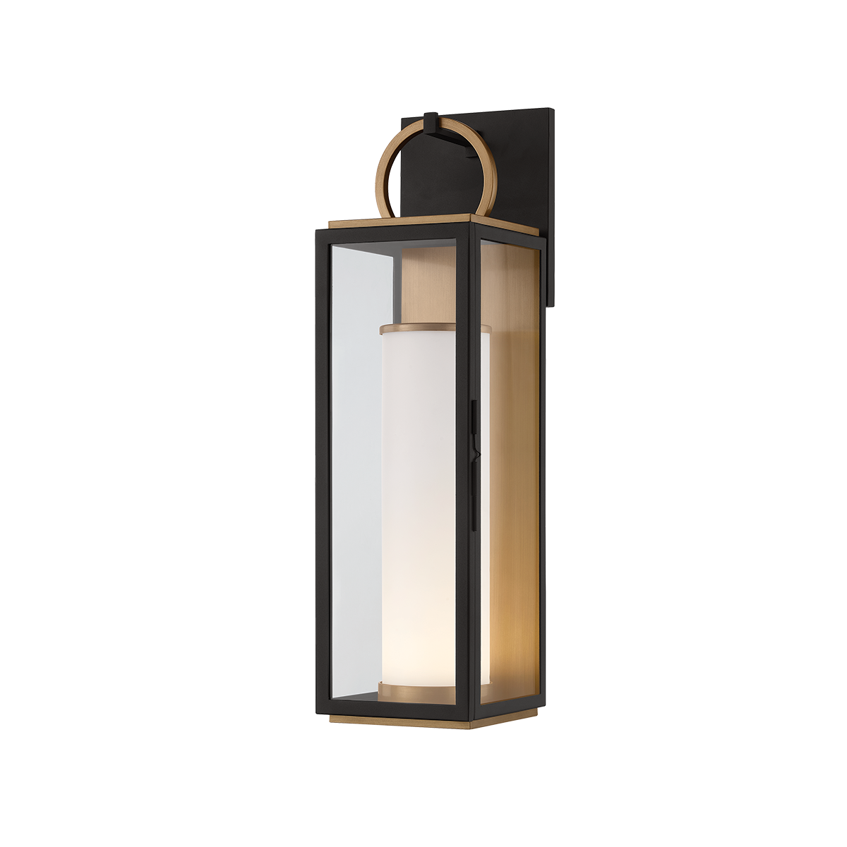Gareth Wall Sconce - 1-Light - Patina Brass/Textured Black - Troy Lighting B6723-PBR/TBK