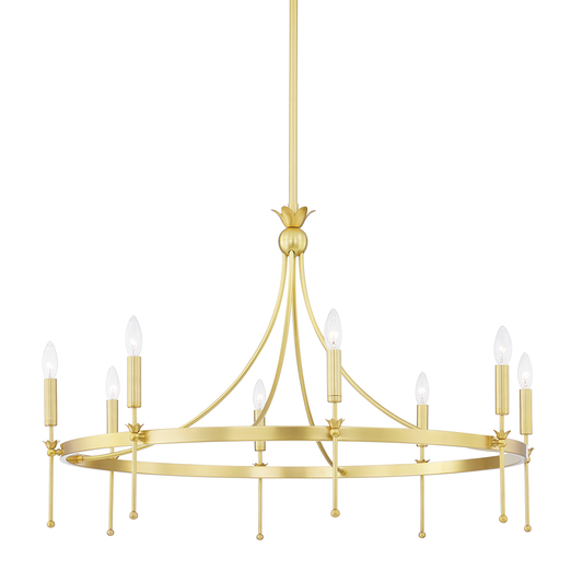 Gates Chandelier - 8-Light - Aged Brass by Hudson Valley Lighting