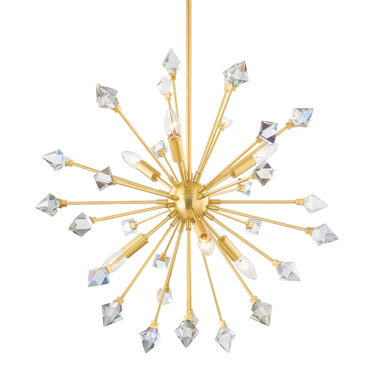 Genesis Chandelier - 6-Light - Aged Brass - Mitzi H727806-AGB