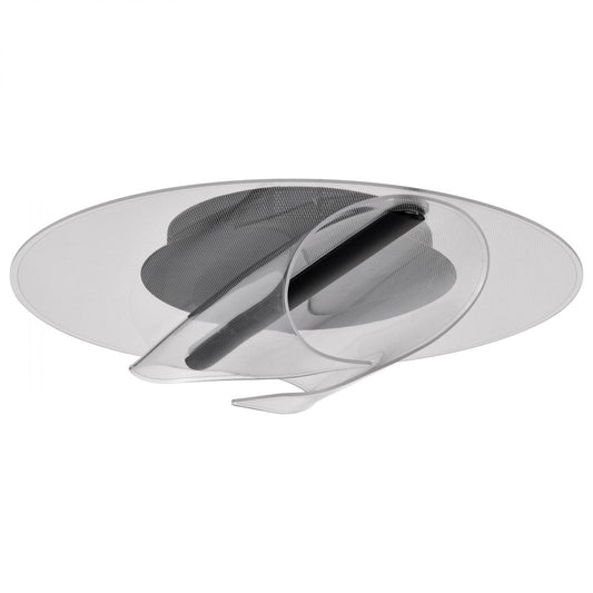 Geneva - 18 Inch LED Flush Mount - Matte Black - Silk Screened Acrylic Lens - Satco 62-2024