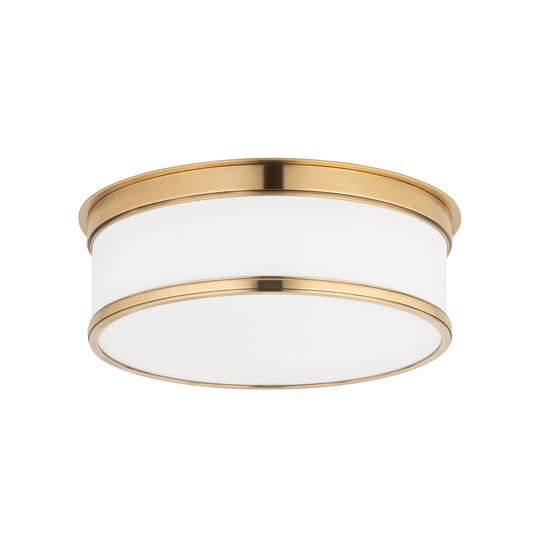 Geneva Flush Mount - 2-Light - Aged Brass by Hudson Valley Lighting