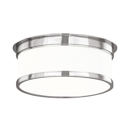 Geneva Flush Mount - 2-Light - Polished Nickel by Hudson Valley Lighting