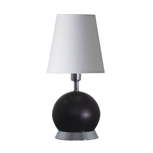 Geo Accent Lamp - GEO110 - Black Matte with Chrome Accents by House of Troy