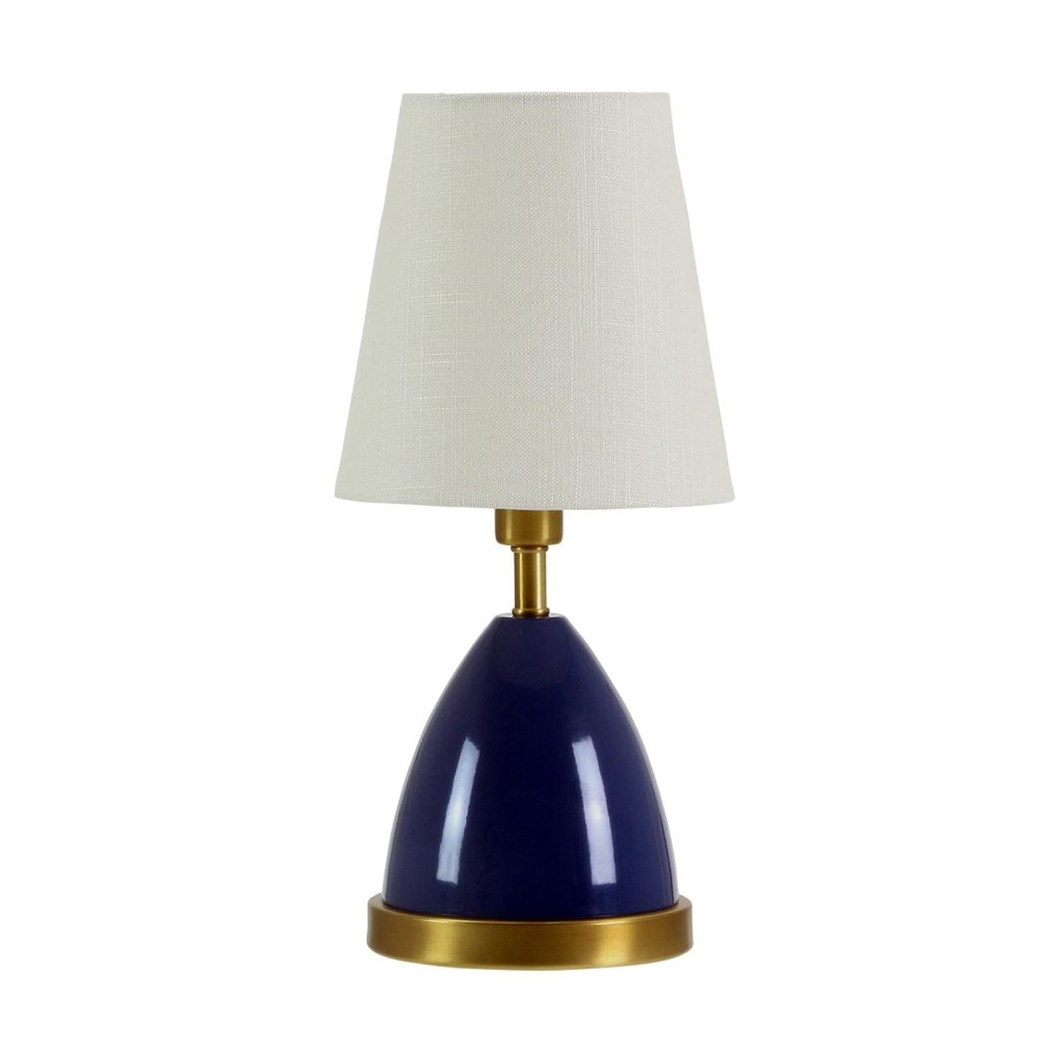 Geo Accent Lamp - GEO209 - Navy Blue with Weathered Brass accents by House of Troy