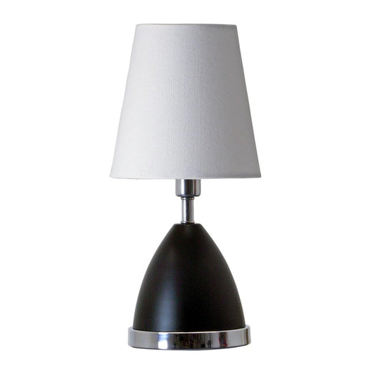 Geo Accent Lamp - GEO210 - Black Matte with Chrome Accents by House of Troy