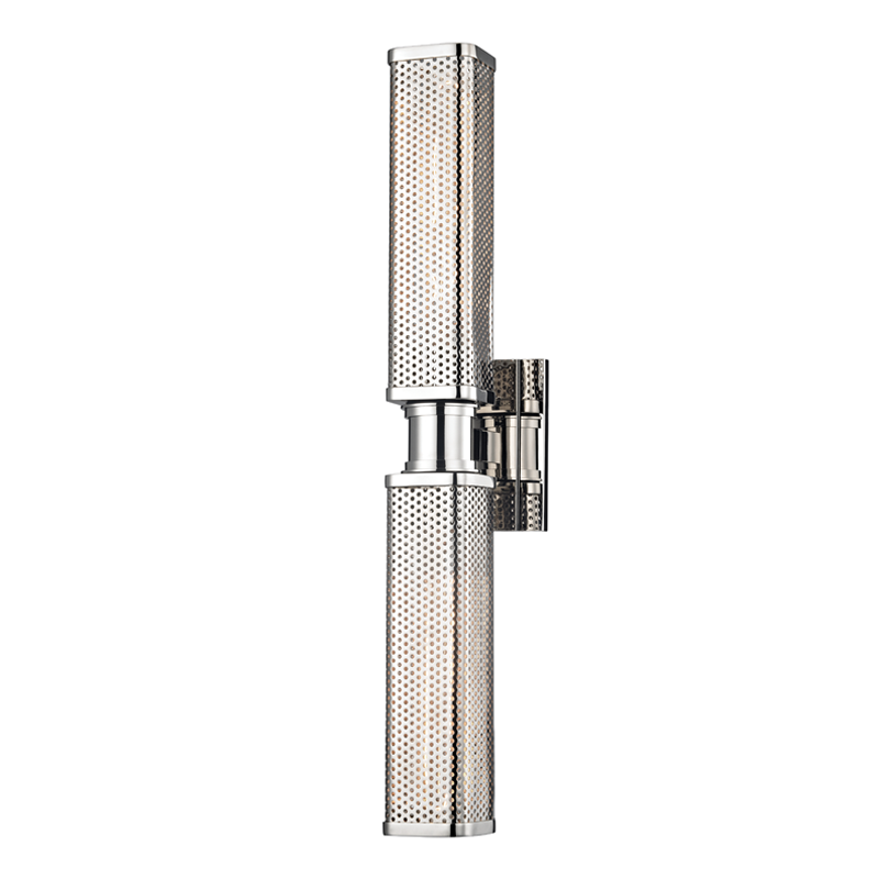 Gibbs Wall Sconce - 2-Light - Polished Nickel by Hudson Valley Lighting