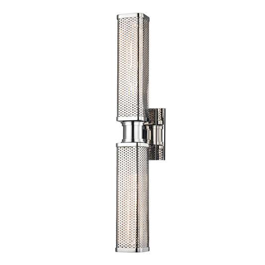 Gibbs Wall Sconce - 2-Light - Polished Nickel by Hudson Valley Lighting
