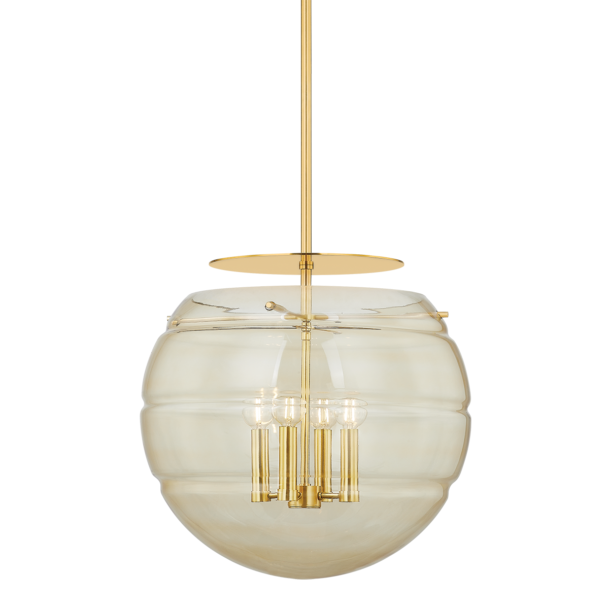 Gill Pendant - 4-Light - Aged Brass by Hudson Valley Lighting
