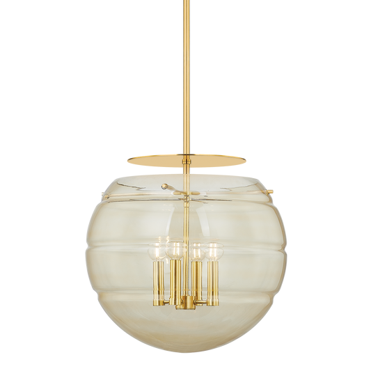 Gill Pendant - 4-Light - Aged Brass by Hudson Valley Lighting