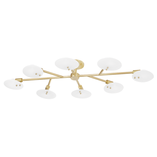 Giselle Semi Flush - 8-Light - Aged Brass - Mitzi H428608-AGB