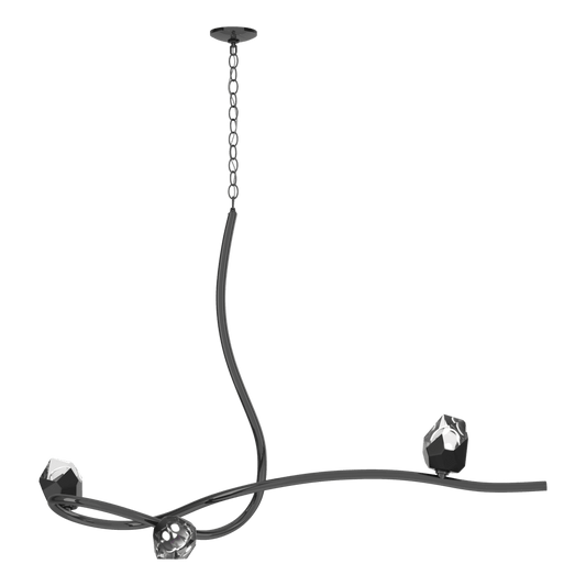 Glacier 3-Light Pendant - Ink - Black Polished Crystal by Hubbardton Forge