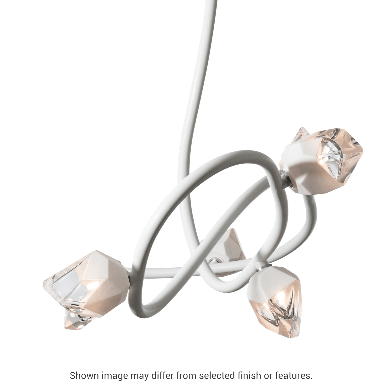 Glacier Xl 6-Light Pendant - Vintage Platinum - White Polished Crystal by Hubbardton Forge