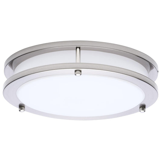 Glamour - LED 10 Inch Flush Mount - Brushed Nickel Finish - 27K/3K/35K/4K/5K CCT Selectable - Satco 62-1875