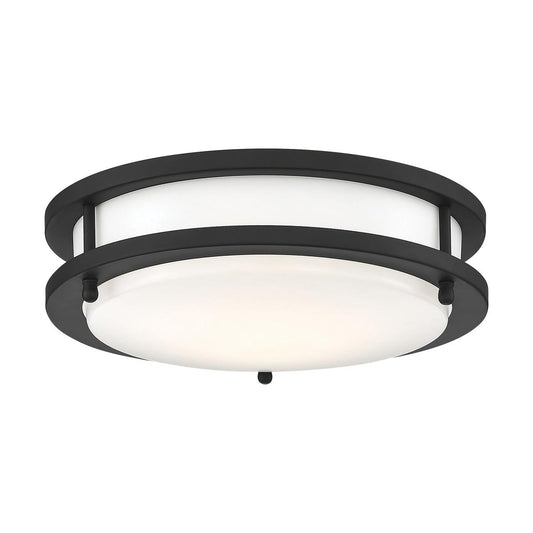 Glamour LED 10 inch - Flush Mount Fixture - Black Finish - CCT Selectable 3K/4K/5K - Satco 62-1735
