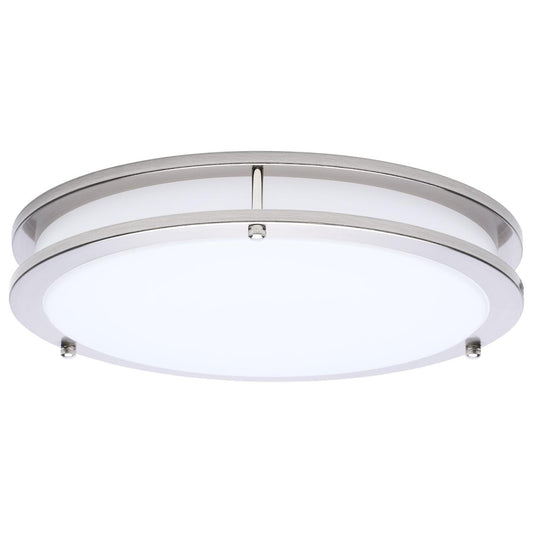 Glamour - LED 13 Inch Flush Mount - Brushed Nickel Finish - 27K/3K/35K/4K/5K CCT Selectable - Satco 62-1876