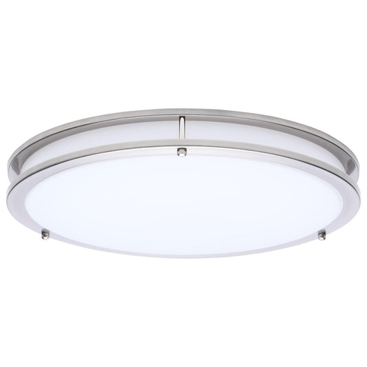 Glamour - LED 17 Inch Flush Mount - Brushed Nickel Finish - 27K/3K/35K/4K/5K CCT Selectable - Satco 62-1877